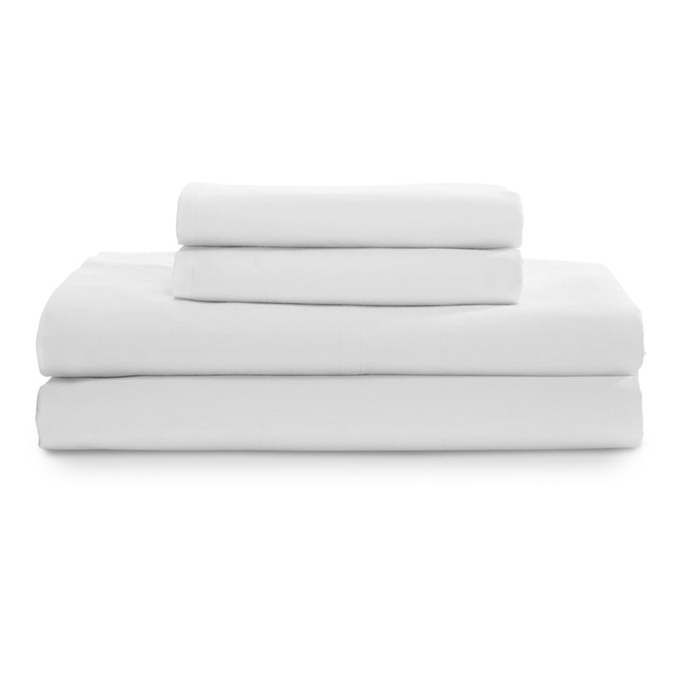 DETURASH Set de Sábanas para Cama de 1500 Hilos, de Lujo, Fabricadas con Microfibra Premium. Suaves, Antitranspirantes, Hipoalergénicas, Fáciles de Lavar. Calidad, Comodidad y Estilo. Tamaño Queen. Color Blanca