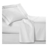 DETURASH Set de Sábanas para Cama de 1500 Hilos, de Lujo, Fabricadas con Microfibra Premium. Suaves, Antitranspirantes, Hipoalergénicas, Fáciles de Lavar. Calidad, Comodidad y Estilo. Tamaño Queen. Color Blanca