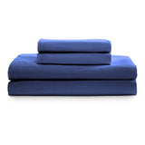 DELUXE Set de Sábanas para Cama de 1500 Hilos, Básicas, Fabricadas con Microfibra. Suaves, Antitranspirantes, Hipoalergénicas, Fáciles de Lavar. Calidad, Comodidad y Estilo. Tamaño King. Color Azul