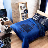 Playstation, Videojuegos, Juegos, Gamers, PS4 Ellos, Chicos, niños Azul Regalo EDREDÓN MATRIMONIAL, Colcha, 2 Vistas, Cama, decoración, habitación- EDICION Limitada