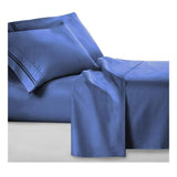 DELUXE Set de Sábanas para Cama de 1500 Hilos, Básicas, Fabricadas con Microfibra. Suaves, Antitranspirantes, Hipoalergénicas, Fáciles de Lavar. Calidad, Comodidad y Estilo. Tamaño King. Color Azul