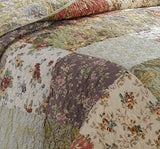 Greenland Home GL-0809CMSQ Blooming Prairie Quilt Set, Full/Queen