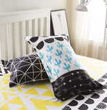 Funda Nórdica Juegos De Ropa De Cama 4 Piezas 100% Poliéster 1*Funda Edredón 1*Sábana Planas 2*Fundas De Almohada, Tamaño Gemela Completo Reina Rey Contemporánea Geométrico Raya Enrejado,A,220*240Cm