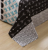 Funda Nórdica Juegos De Ropa De Cama 4 Piezas 100% Poliéster 1*Funda Edredón 1*Sábana Planas 2*Fundas De Almohada, Tamaño Gemela Completo Reina Rey Contemporánea Geométrico Raya Enrejado,A,220*240Cm