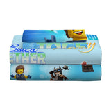 LEGO Movie Juego de sábanas de Microfibra Suave para niños, tamaño Completo, Paquete de 4 Piezas, tamaño Completo, Paquete de 4 Piezas