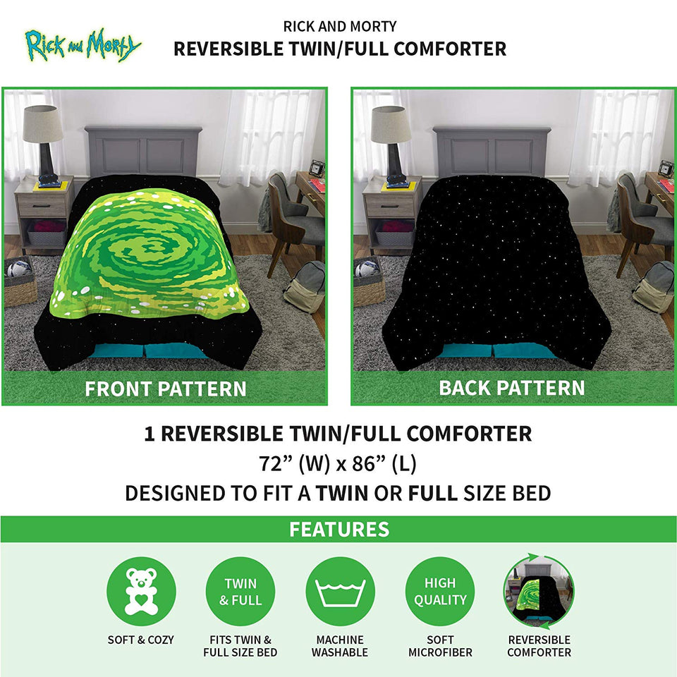 RICK AND MORTY ML9548 - Edredón para Cama Doble
