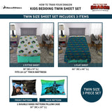 DreamWorks How to Train Your Dragon Cómo Entrenar a tu dragón Kids Ropa de Cama Suave Microfibra Juego de sábanas tamaño Individual 3 Piezas Pack Gris/Azul