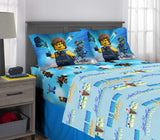 LEGO Movie Juego de sábanas de Microfibra Suave para niños, tamaño Completo, Paquete de 4 Piezas, tamaño Completo, Paquete de 4 Piezas
